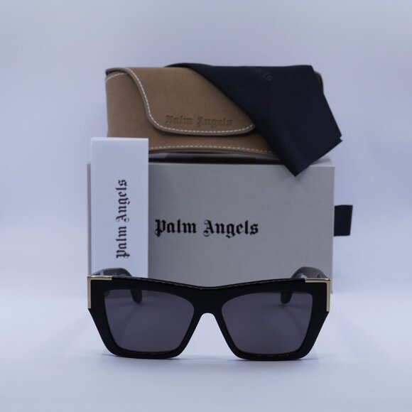 Palm Angels PERI099 HOLLYWOOD 1007 Cat Eye Sunglasses - Black/Dark Grey - Picture 3 of 11